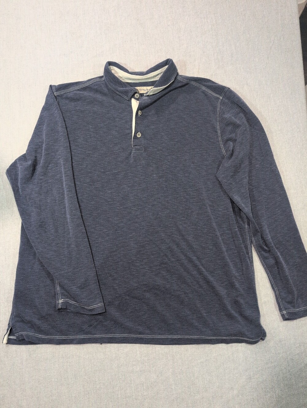 Tommy Bahama blue long sleeve polo shirt XL TG